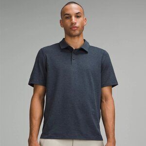 Lululemon Men's Soft Jersey Short-Sleeve Polo Shirt - Heathered Navy
